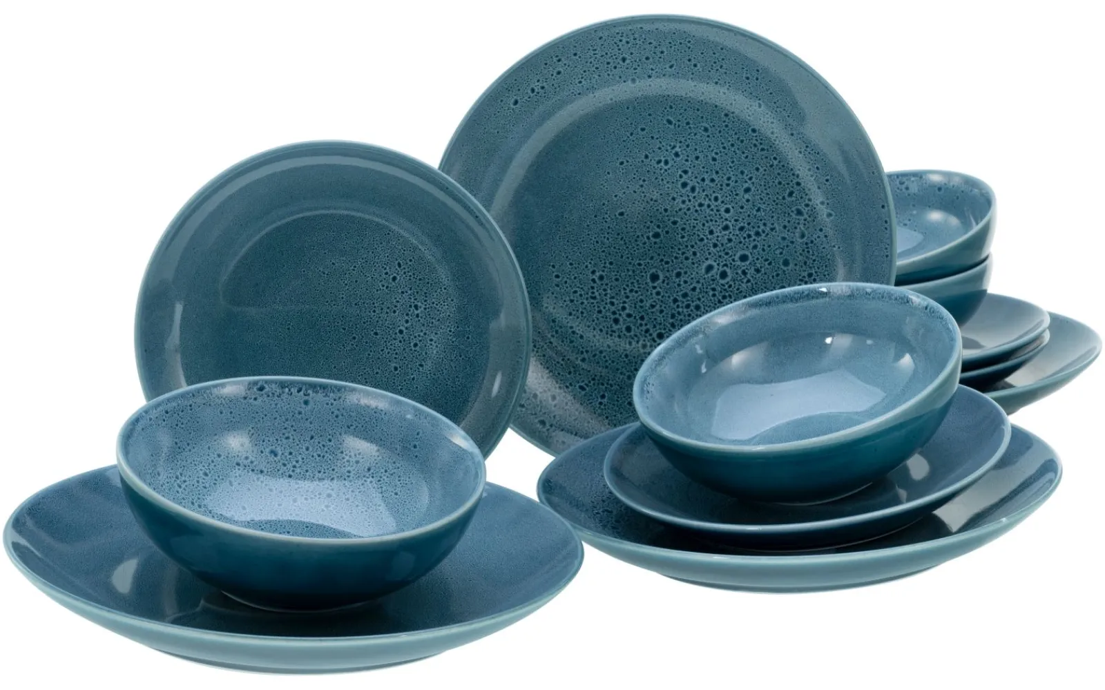 Creatable Geschirrset|Reactive Nostalgic - Tellerset 12-tlg - Blau