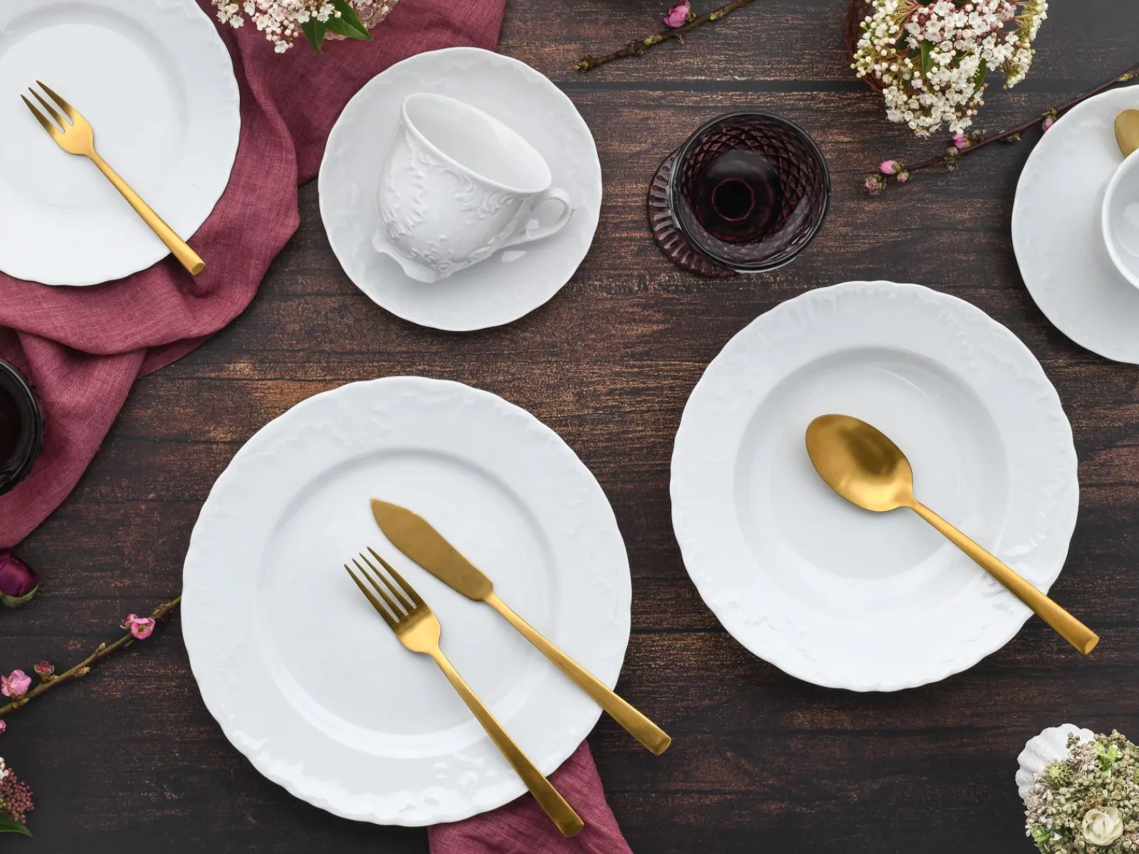 Creatable Geschirrset|Roccoco - Kombiservice 30-tlg - Weiss
