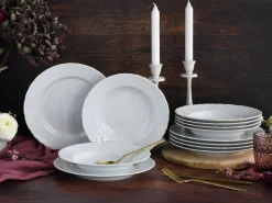 Creatable Geschirrset|Rokoko - Tafelservice 12-tlg (mo) - Weiss