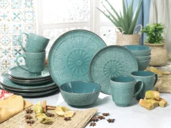 Creatable Geschirrset|Samarkand - Kombiservice 16-tlg - Smaragd