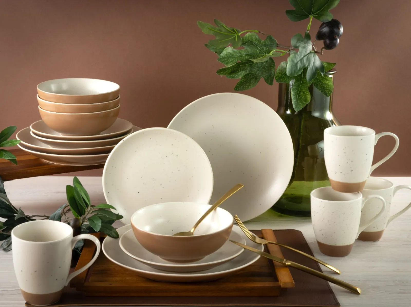 Creatable Geschirrset|Sand Dunes - Kombiservice 16-tlg - creme