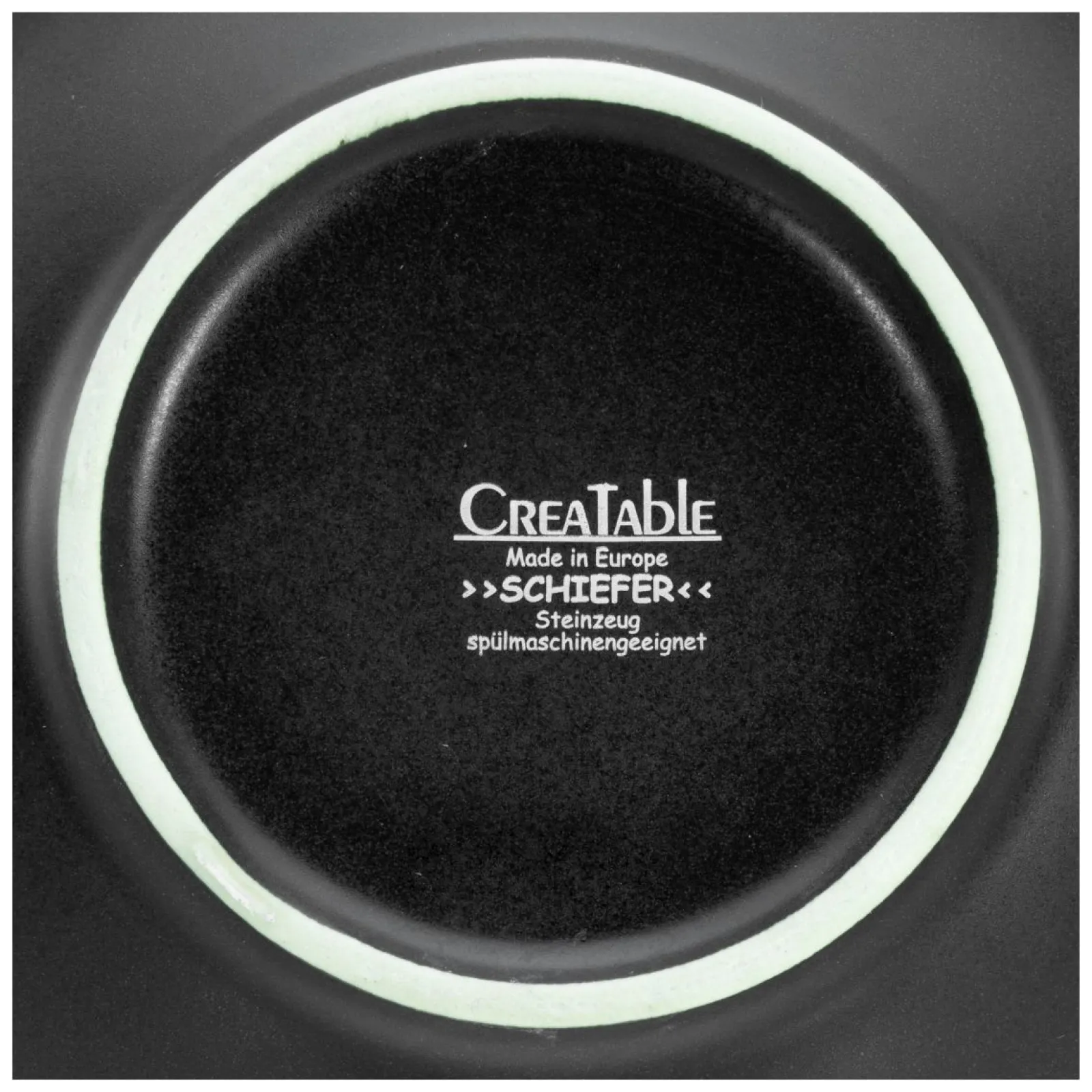 Creatable Pizza & Pasta|Geschirrset|Schiefer - Pastateller 4-tlg - Schwarz