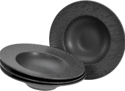 Creatable Pizza & Pasta|Geschirrset|Schiefer - Pastateller 4-tlg - Schwarz