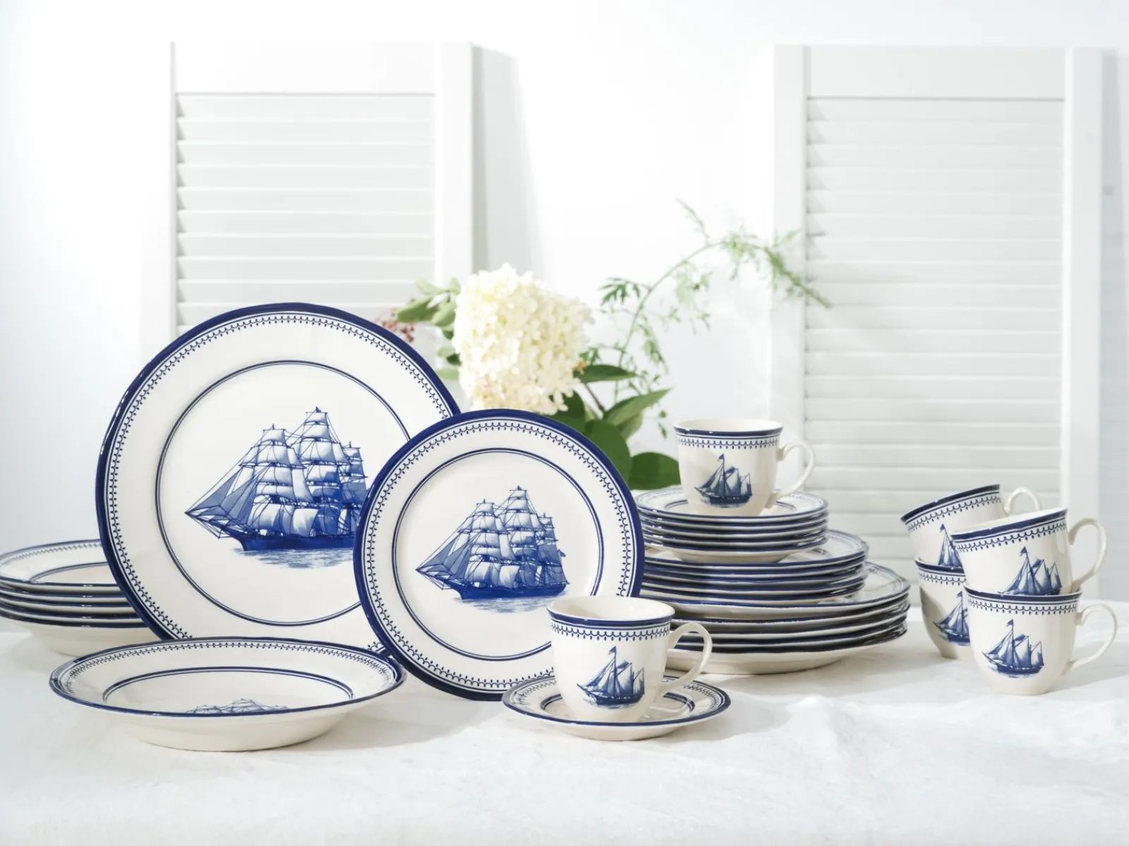 Creatable Geschirrset|Segelschiff - Kombiservice 30-tlg - Blau