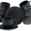 Creatable Becher & Tassen|Geschirrset|Soft Touch - Cappuccinotassen 12-tlg - Schwarz