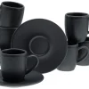 Creatable Becher & Tassen|Geschirrset|Soft Touch - Espressotassen 12-tlg - Schwarz