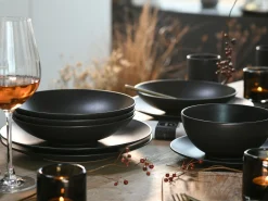 Creatable Geschirrset|Soft Touch - Kombiservice 24-tlg - Schwarz