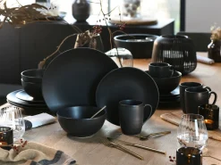Creatable Geschirrset|Teller|Soft Touch - Tellerset 18-tlg - Schwarz