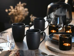Creatable Becher & Tassen|Geschirrset|Soft Touch - 6-tlg Kaffeebecher - Schwarz