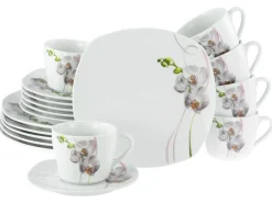 Creatable Geschirrset|Square - Kaffeeservice 18-tlg - Orchidee