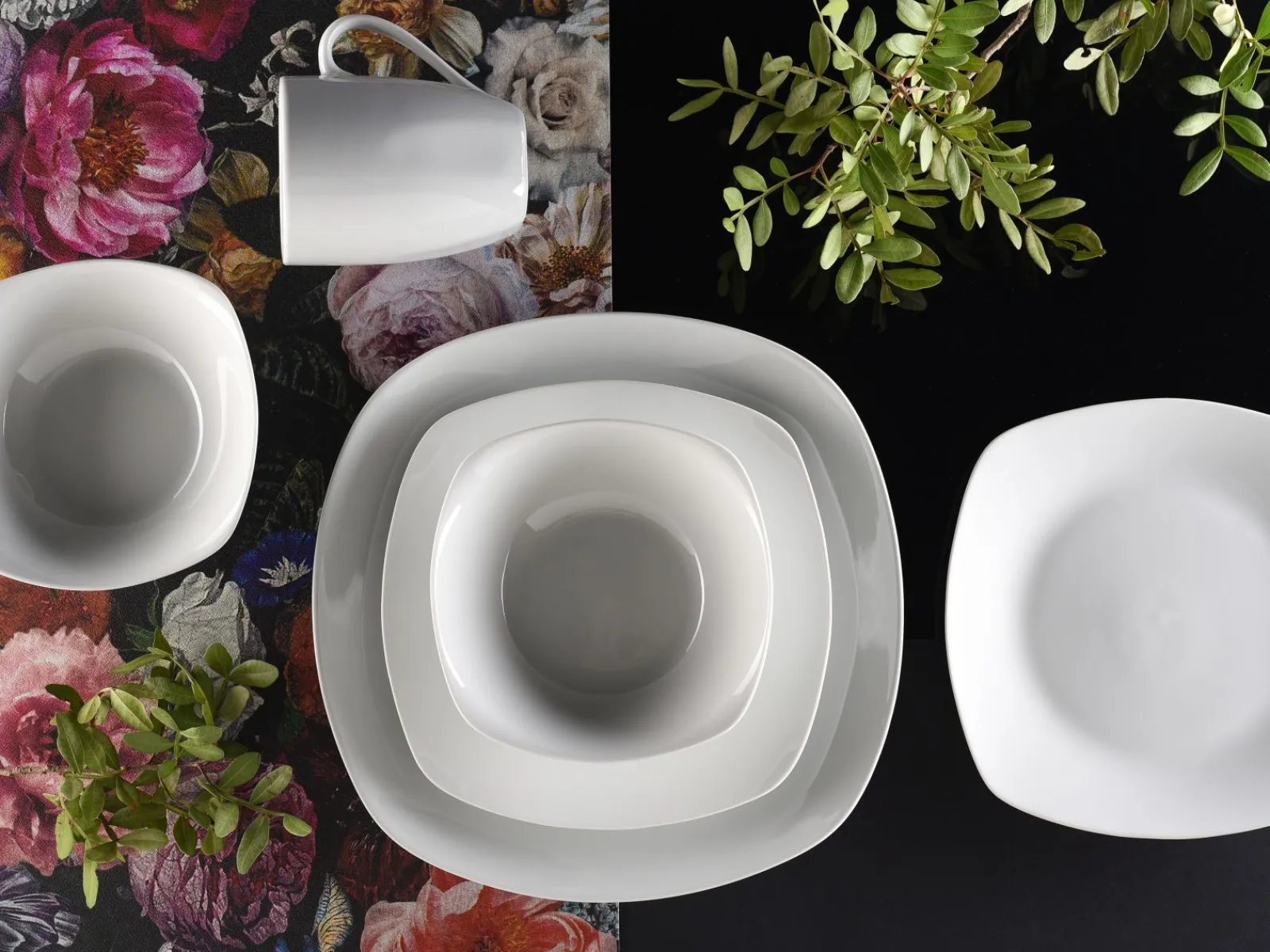 Creatable Geschirrset|Square - Kombiservice 16-tlg - Weiss