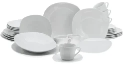 Creatable Geschirrset|Square - Kombiservice 30-tlg - Weiss