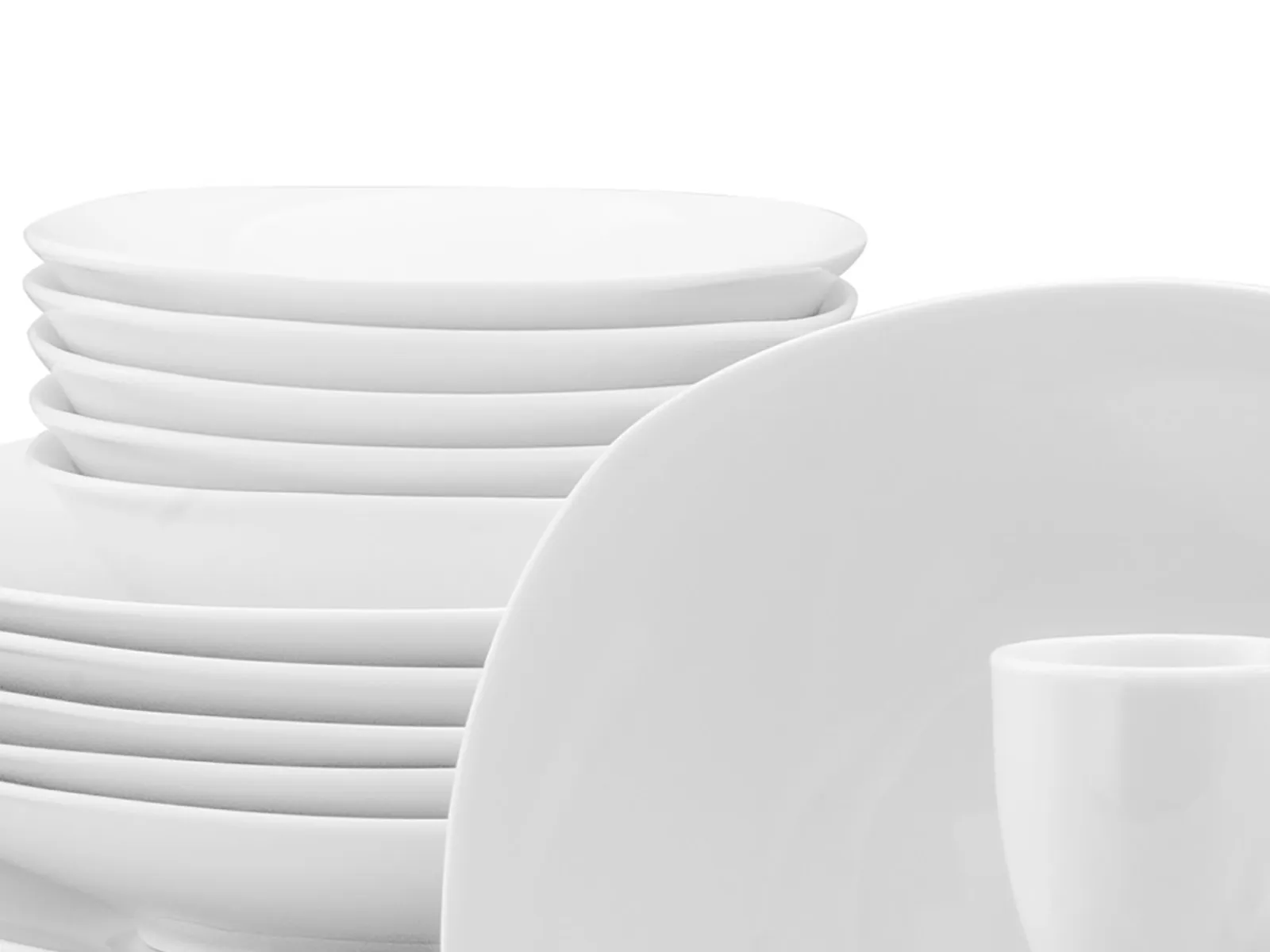 Creatable Geschirrset|Square - Kombiservice 62-tlg - Weiss