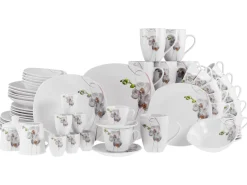 Creatable Geschirrset|Square - Kombiservice 62-tlg - Weiss