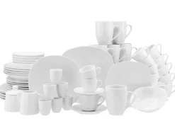 Creatable Geschirrset|Square - Kombiservice 62-tlg - Weiss