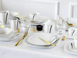 Creatable Geschirrset|Square - Kombiservice 62-tlg - Weiss