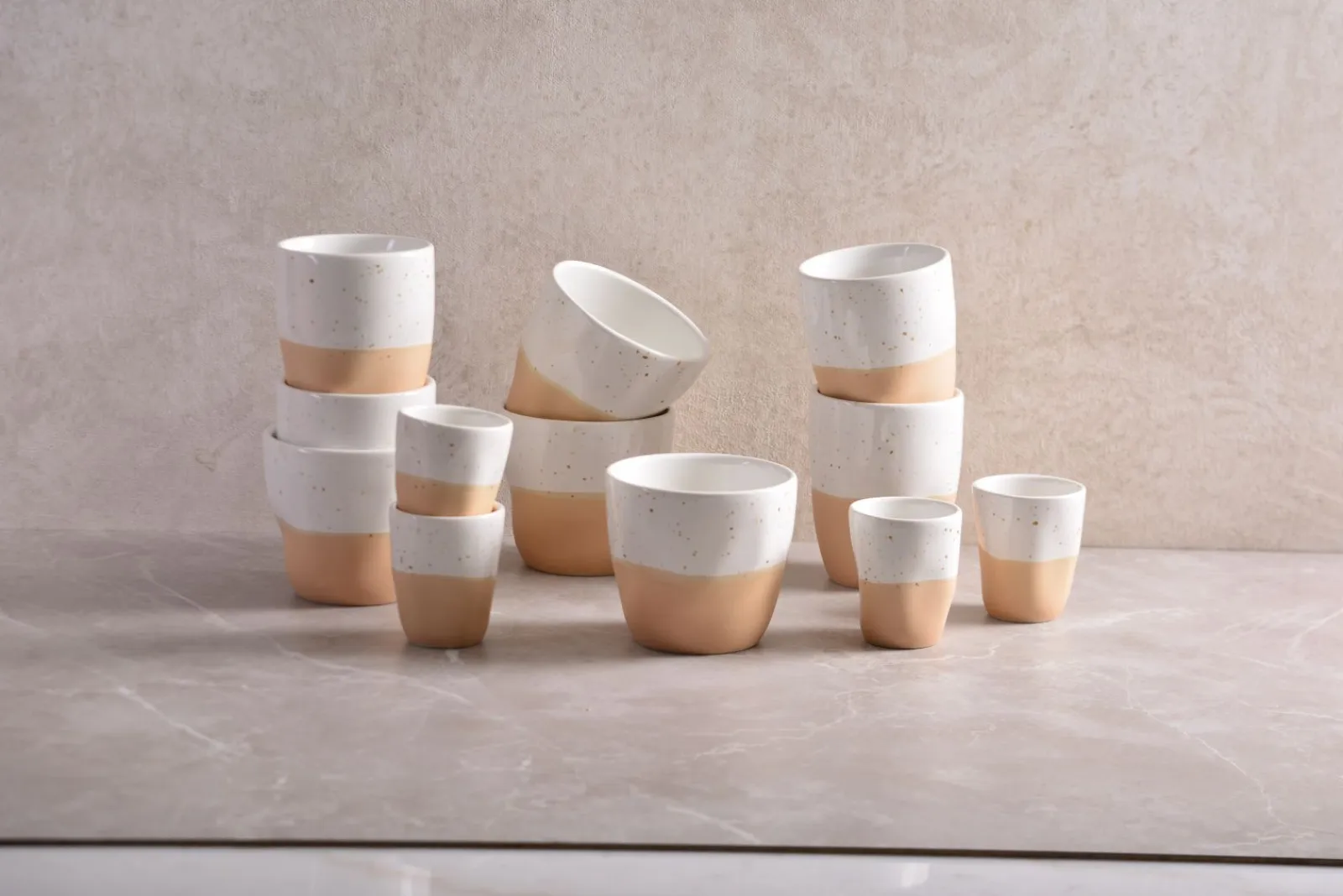 Creatable Becher & Tassen|Squeezy - Kaffeebecher 4-tlg - Natural