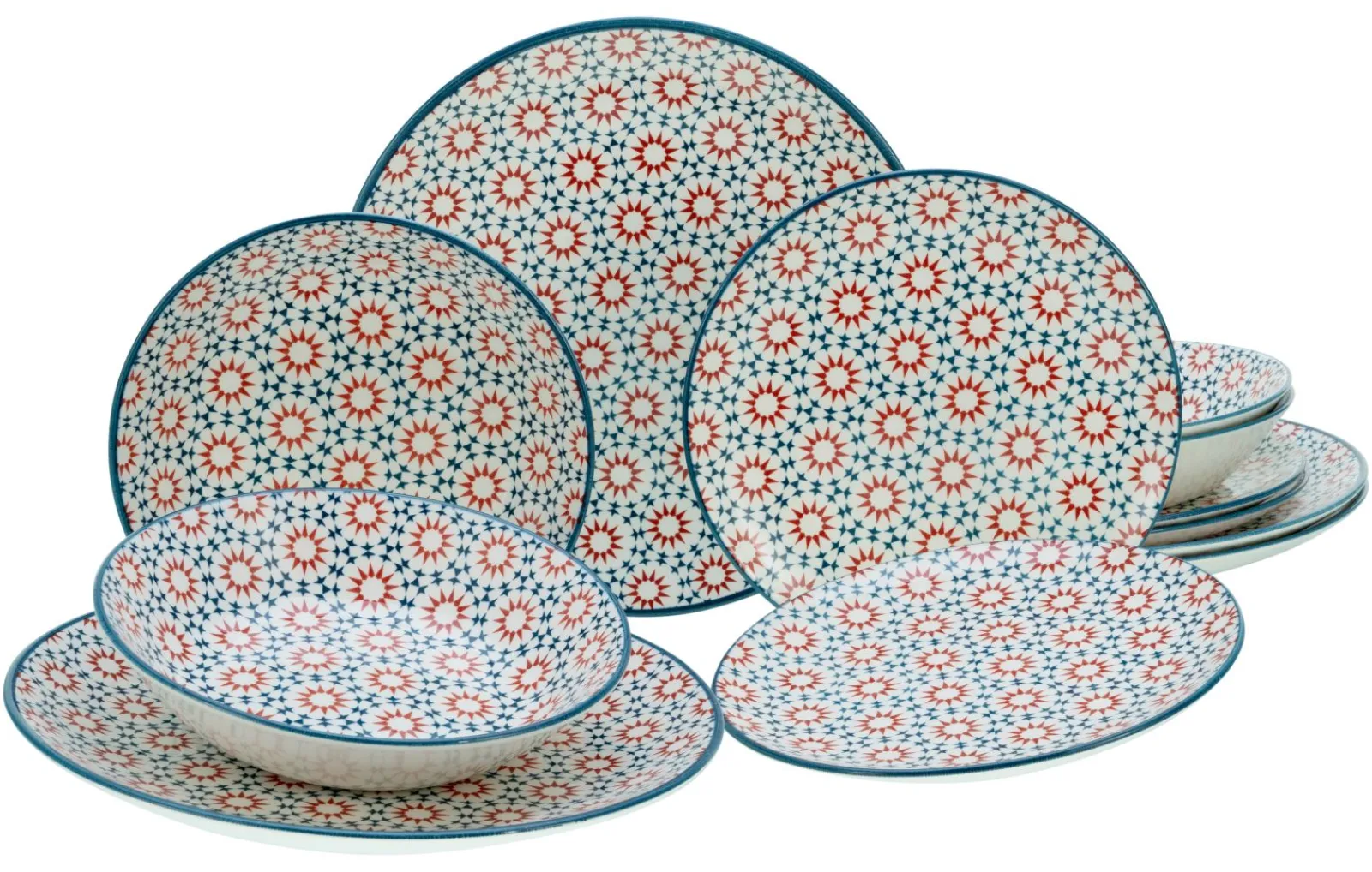 Creatable Geschirrset|Teller|Stella - Tellerset 12-tlg - bunt