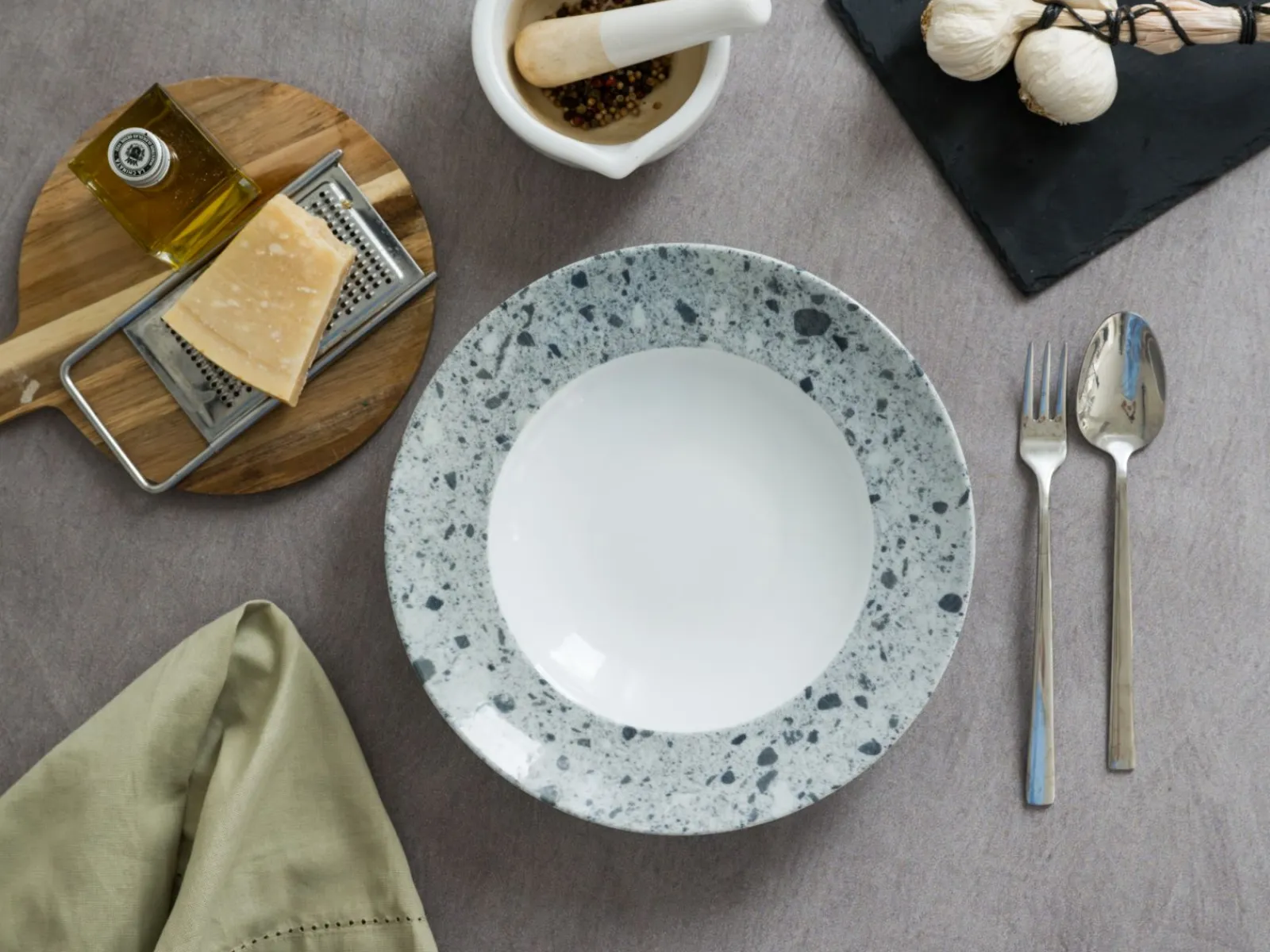 Creatable Geschirrset|Teller|Stone Collection - Pastateller 4-tlg - Bunt