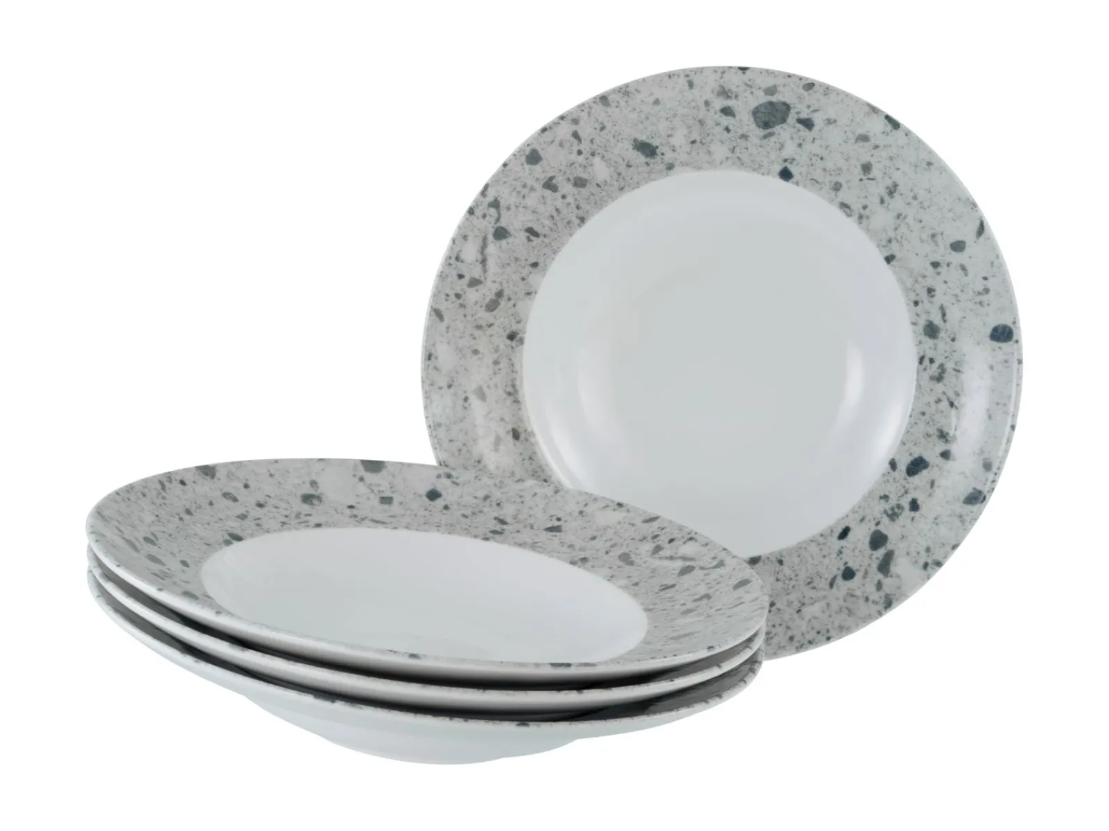 Creatable Geschirrset|Teller|Stone Collection - Pastateller 4-tlg - Bunt