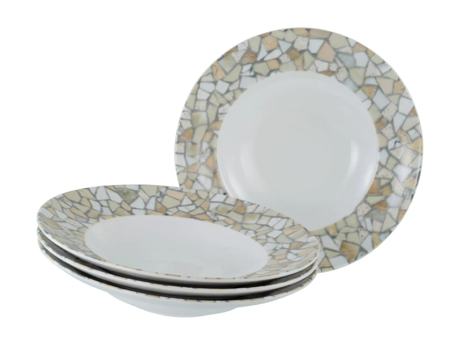 Creatable Geschirrset|Teller|Stone Collection - Pastateller 4-tlg - Bunt