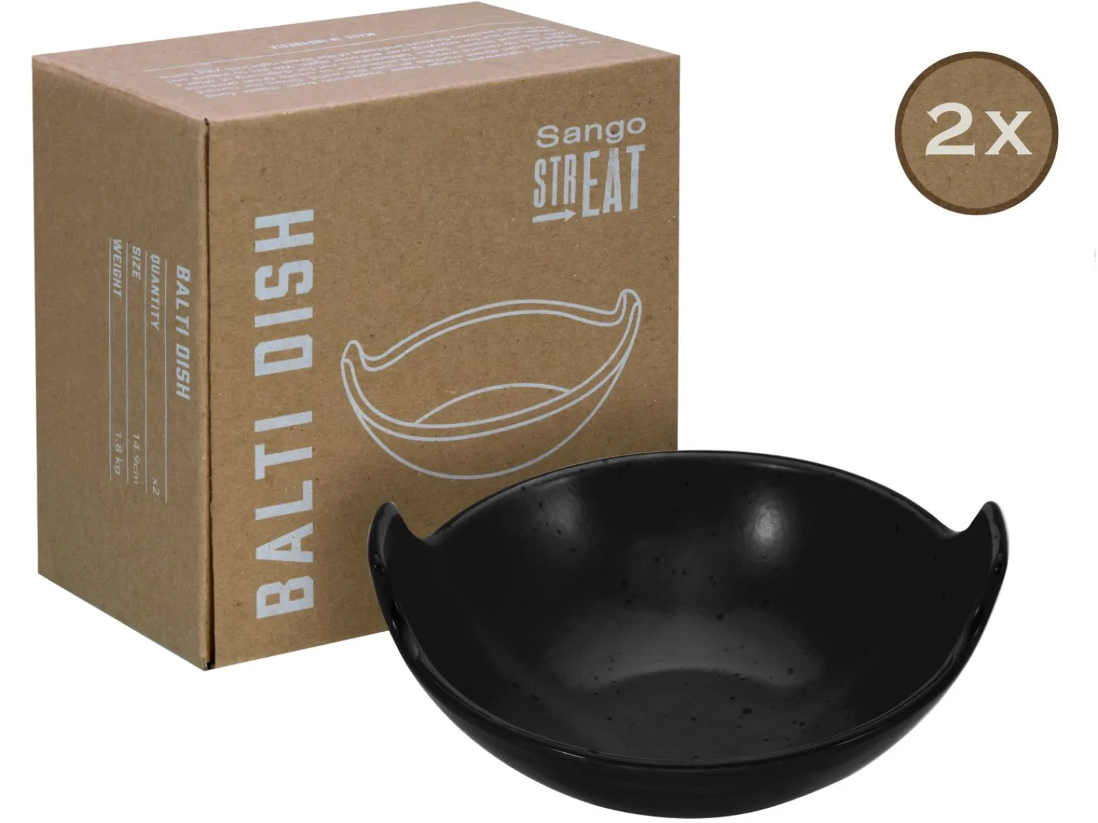 Creatable Geschirrset|Streat Food - Balti Dish 2-tlg - Schwarz