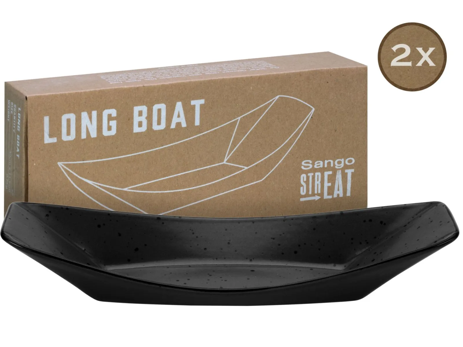 Creatable Geschirrset|Streat Food - Boat 2-tlg - Schwarz