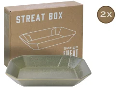 Creatable Geschirrset|Streat Food - Box 2-tlg - Schwarz