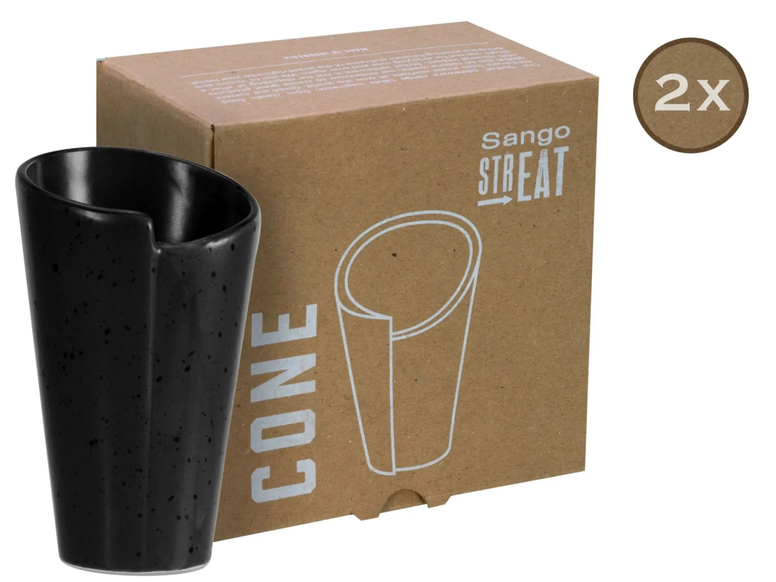 Creatable Geschirrset|Streat Food - Cone 2-tlg - Schwarz