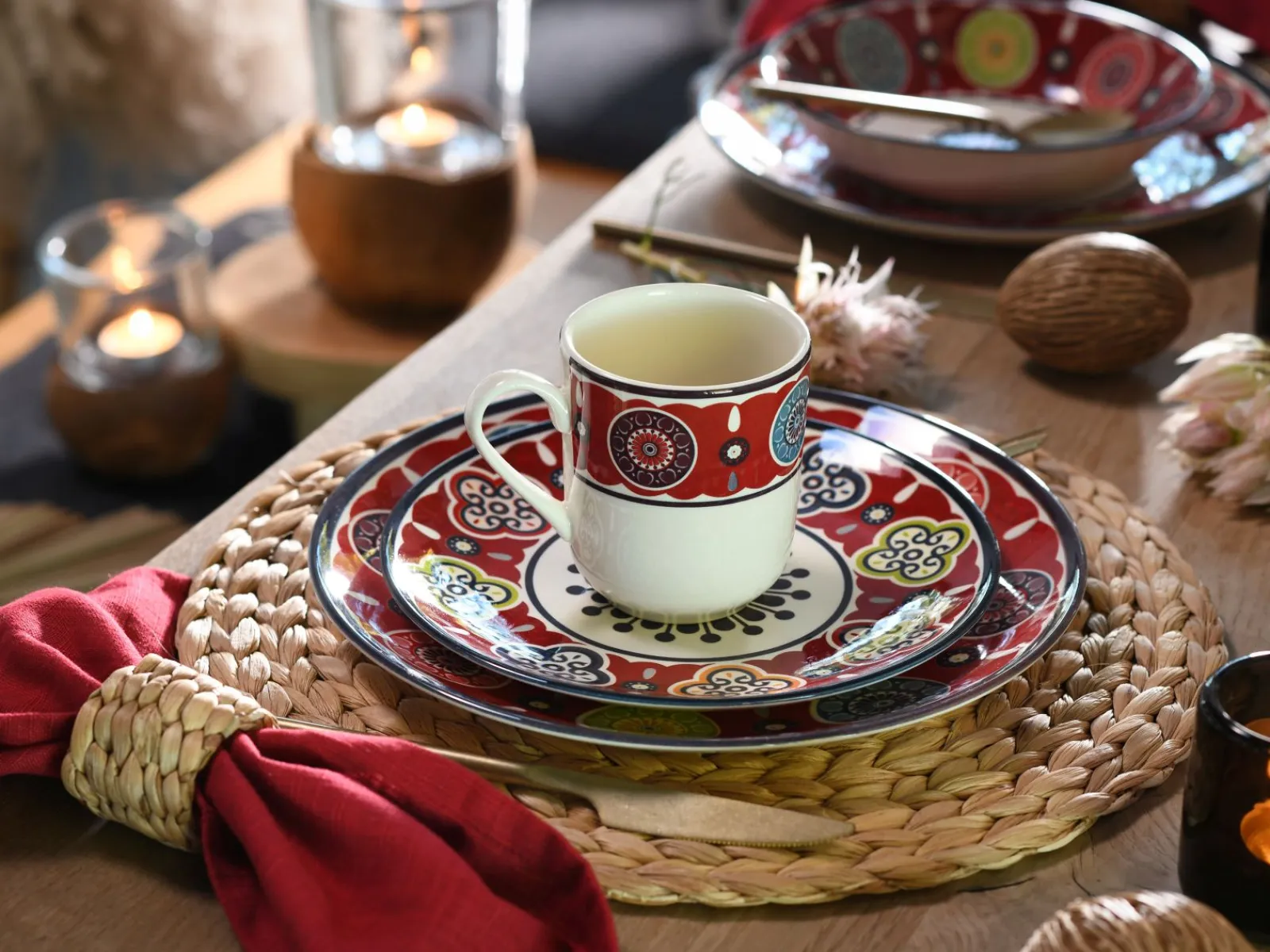 Creatable Geschirrset|Sumaya - Kombiservice 16-tlg - Red