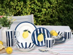 Creatable Geschirrset|Summer Stripes - Kombiservice 16-tlg - Blau