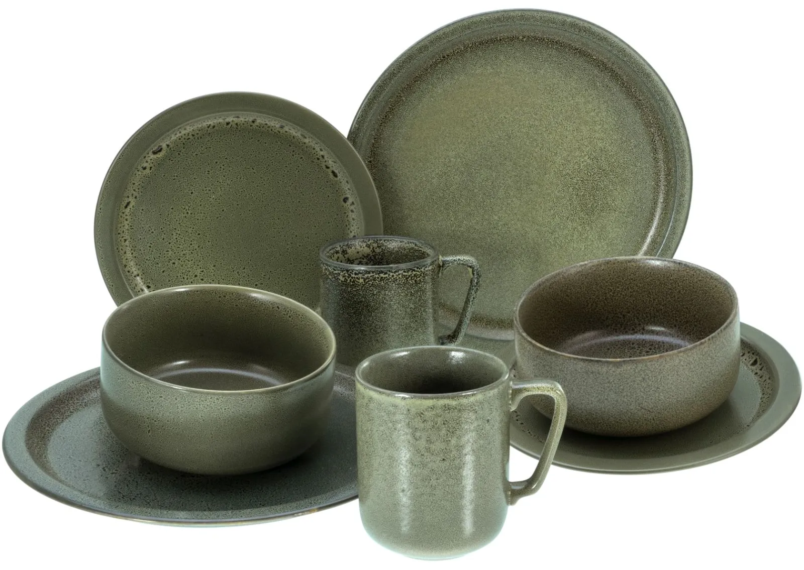 Creatable Geschirrset|Sylt - Kombiservice 8-tlg - Dark green