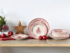 Creatable Geschirrset|Tannenbaum - Tellerset 12-tlg - Rot