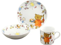 Creatable Geschirrset|Teddy - Kinderservice 3-tlg - Weiss