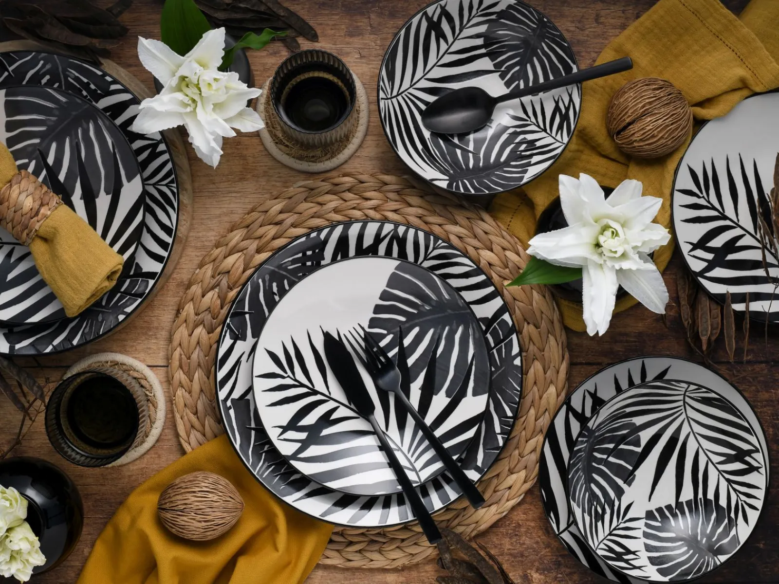 Creatable Geschirrset|Teller|Tropicana - Tellerset 12-tlg - Grün