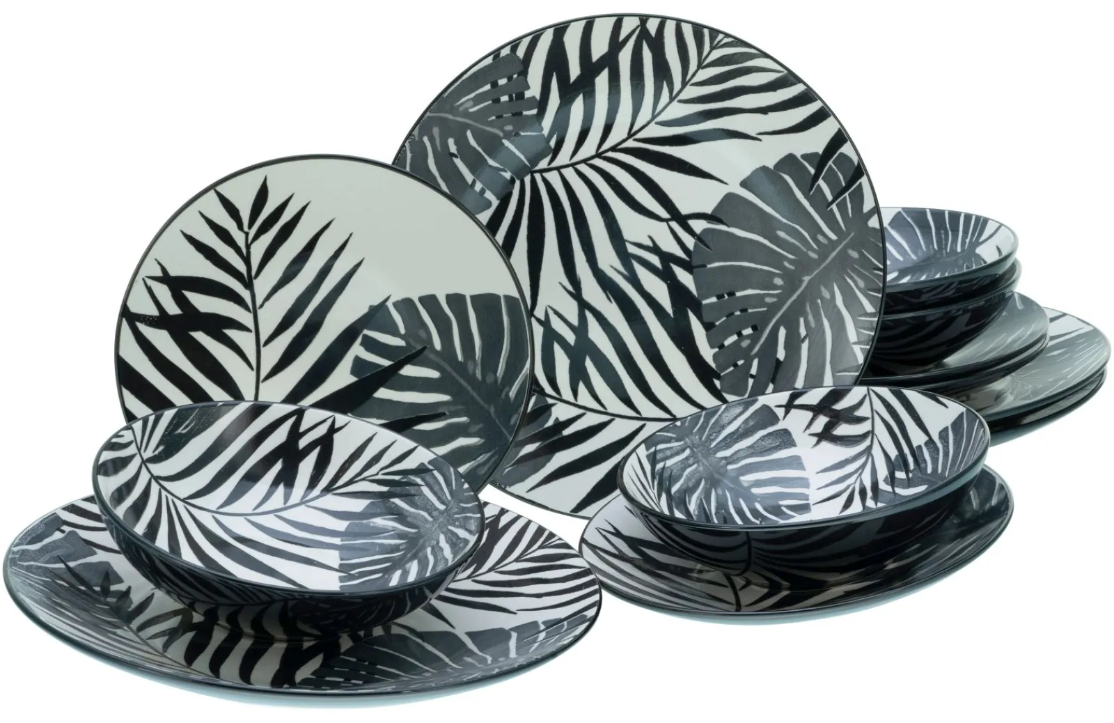 Creatable Geschirrset|Teller|Tropicana - Tellerset 12-tlg - Grün