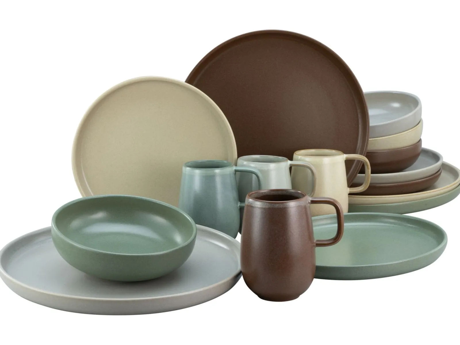 Creatable Geschirrset|Uno - Kombiservice 16-tlg - Black