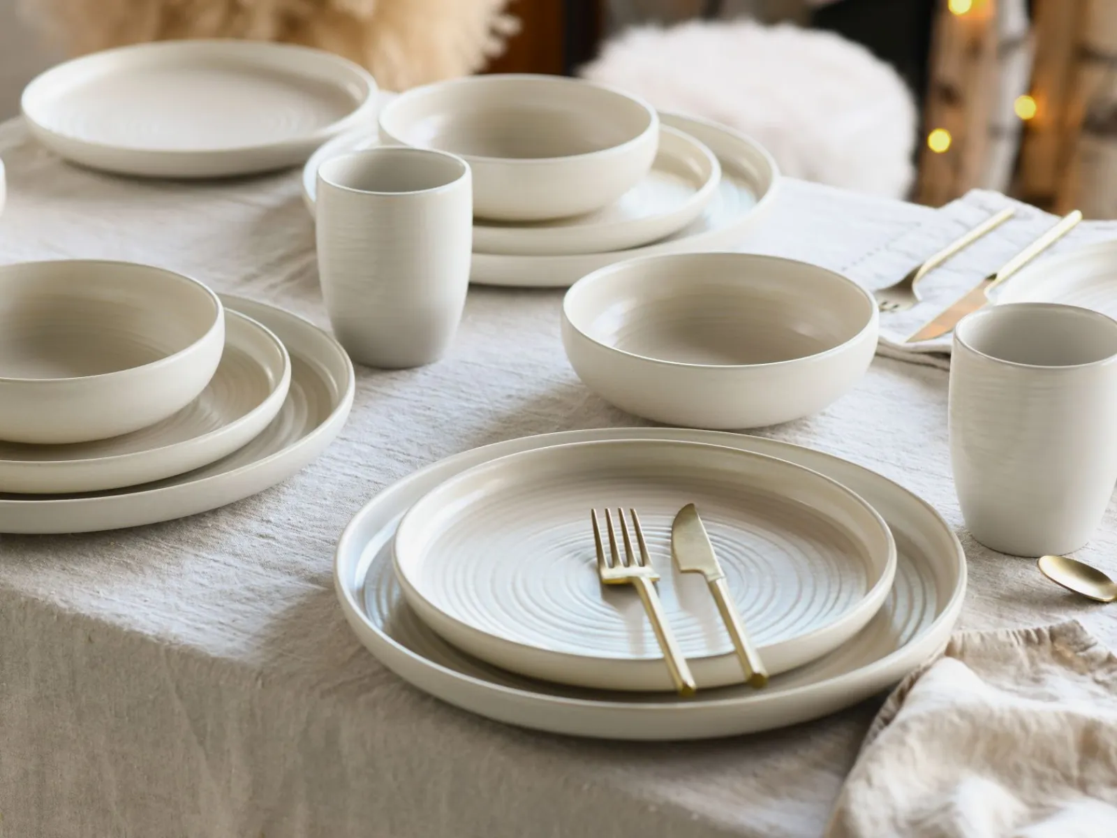 Creatable Geschirrset|Uno - Kombiservice 16-tlg - Grau