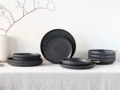 Creatable Geschirrset|Teller|Uno - Tellerset 12-tlg - Black