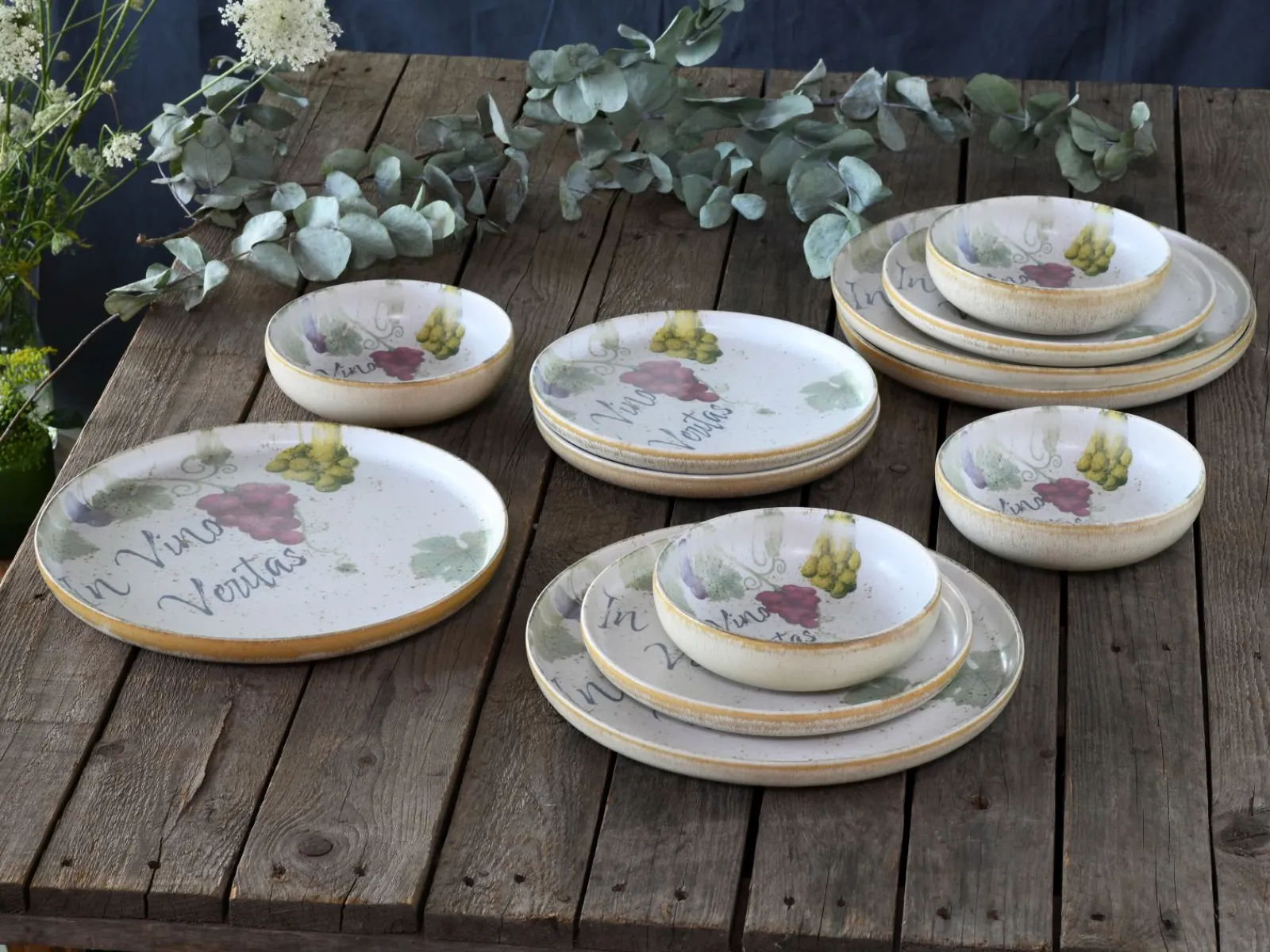 Creatable Geschirrset|Teller|Uno - Tellerset 12-tlg - Offwhite