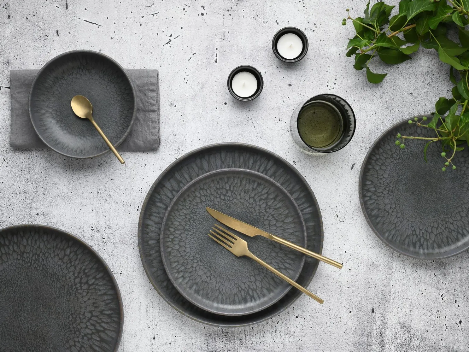 Creatable Geschirrset|Teller|Uno - Tellerset 12-tlg - Offwhite