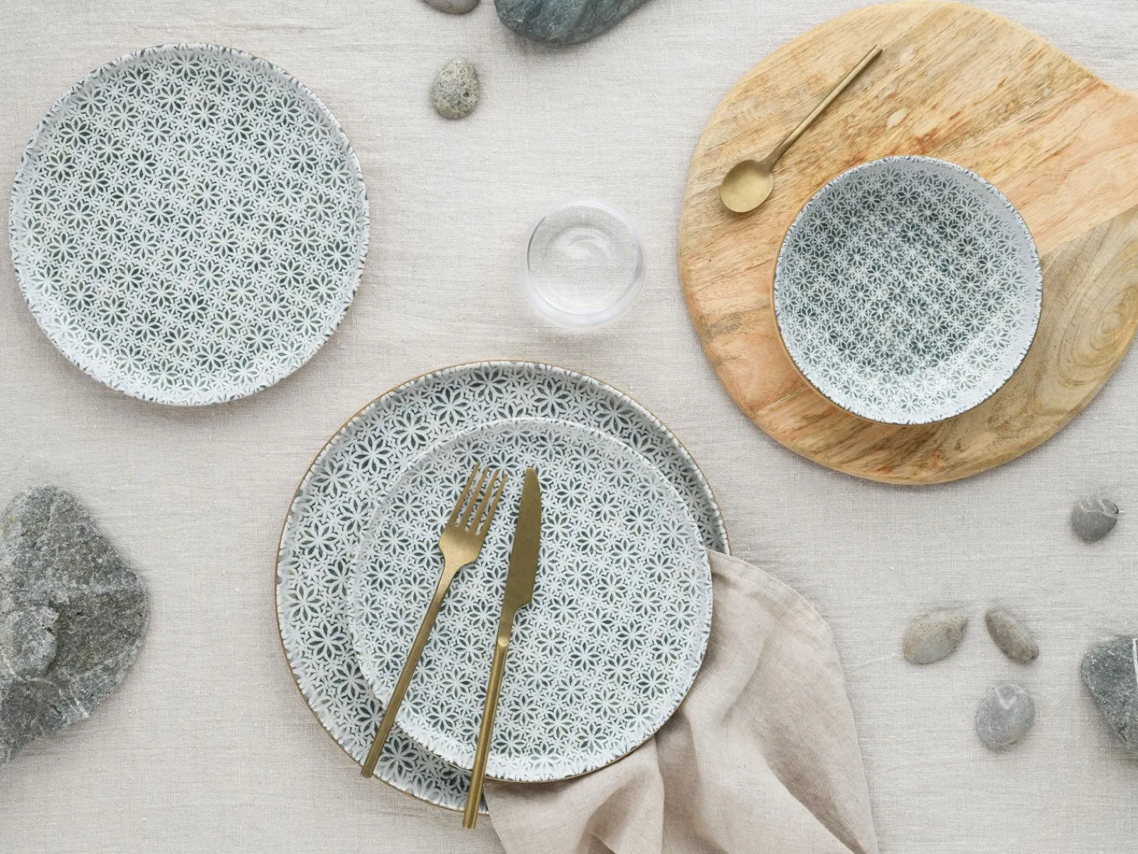 Creatable Geschirrset|Teller|Uno - Tellerset 12-tlg - Offwhite