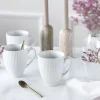 Creatable Becher & Tassen|Geschirrset|Valencia - Becherset 6-tlg, Valencia - Kaffeebecher 6-tlg - Weiss