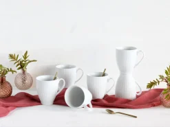 Creatable Becher & Tassen|Geschirrset|Valencia - Becherset 6-tlg, Valencia - Kaffeebecher 6-tlg - Weiss