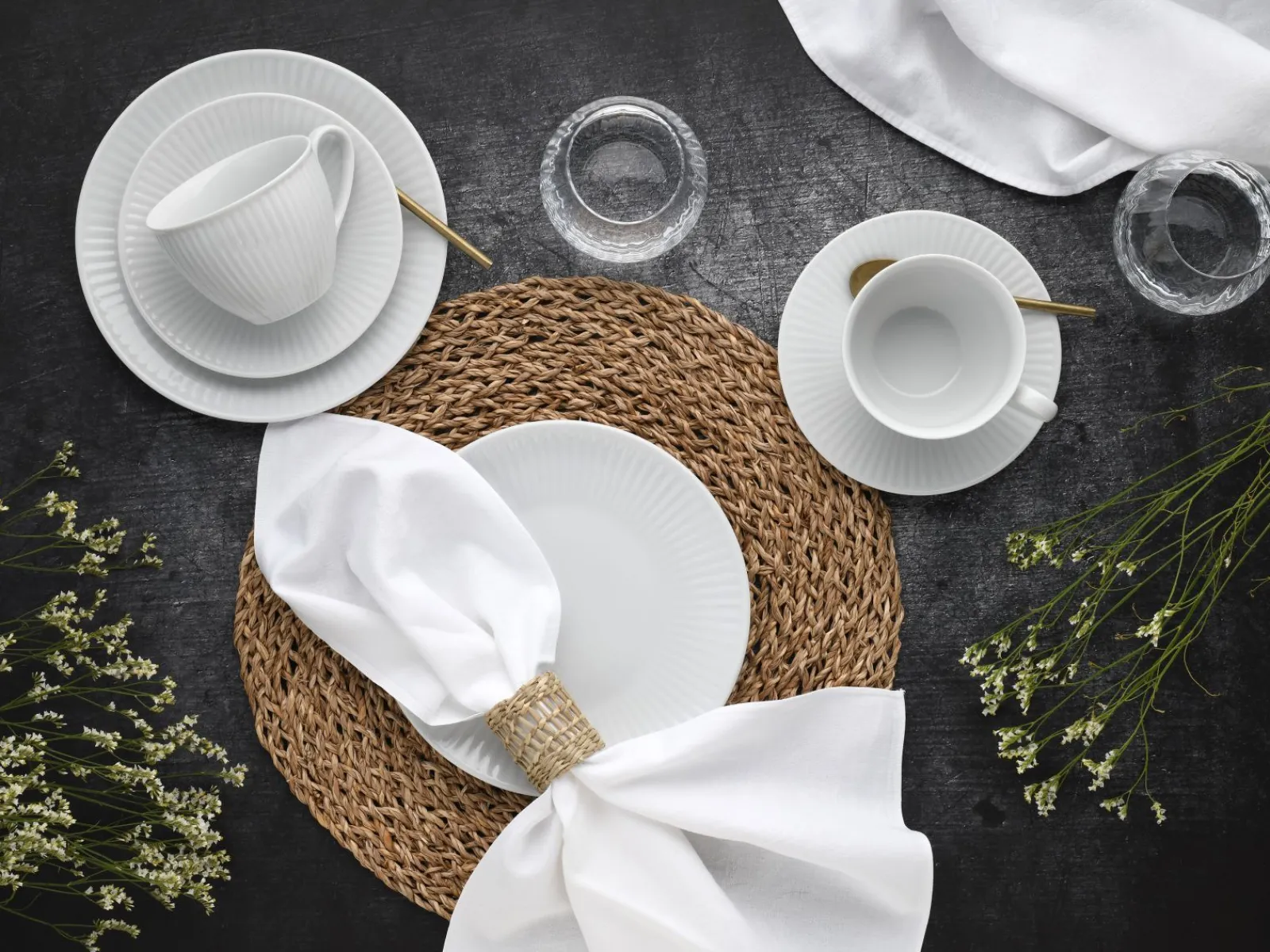 Creatable Geschirrset|Valencia - Kaffeeservice 18-tlg - Weiss