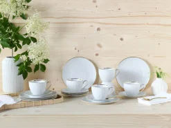 Creatable Geschirrset|Valencia - Kaffeeservice 18-tlg - Weiss