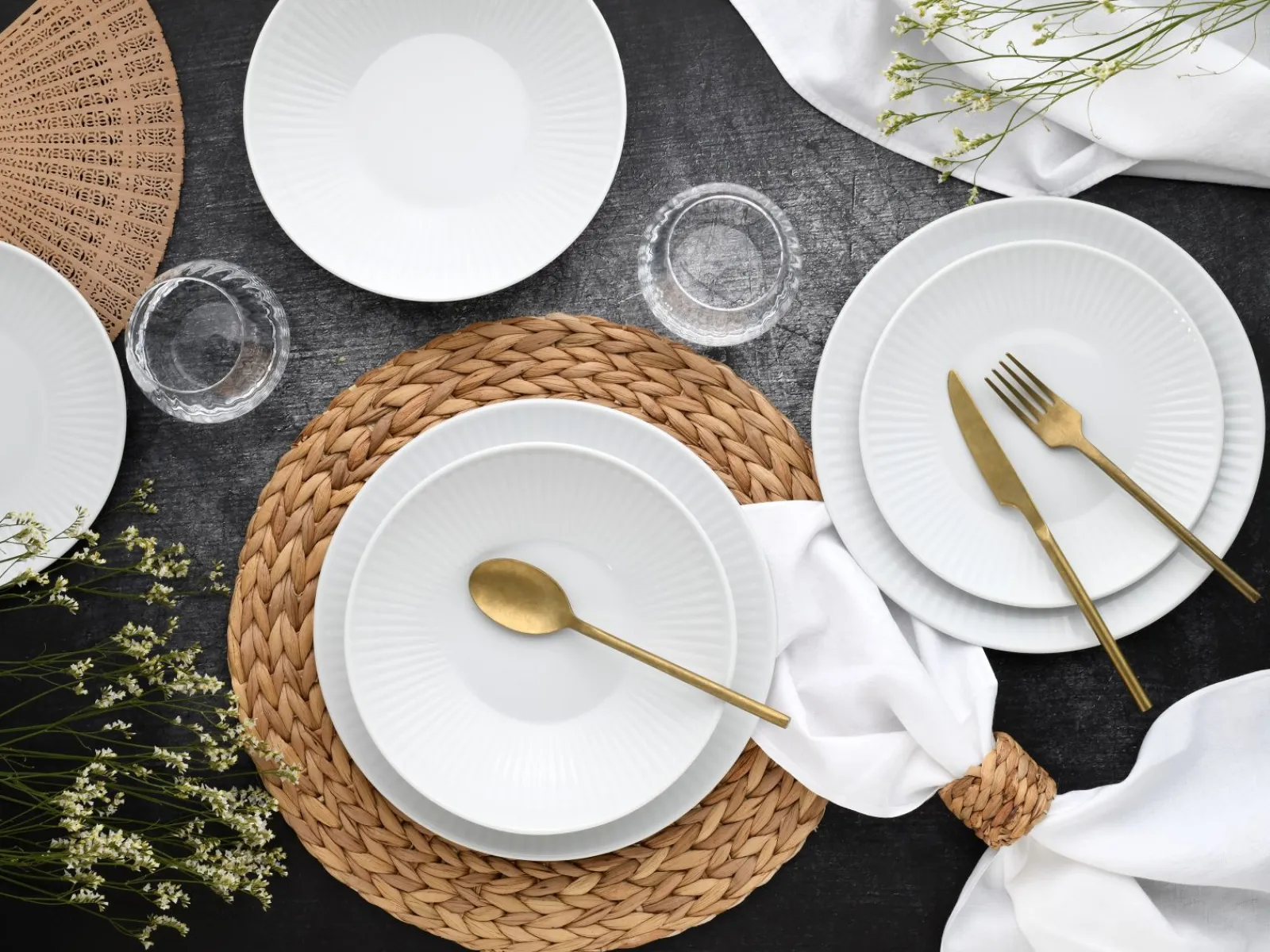 Creatable Geschirrset|Teller|Valencia - Tellerset 18-tlg - Weiss