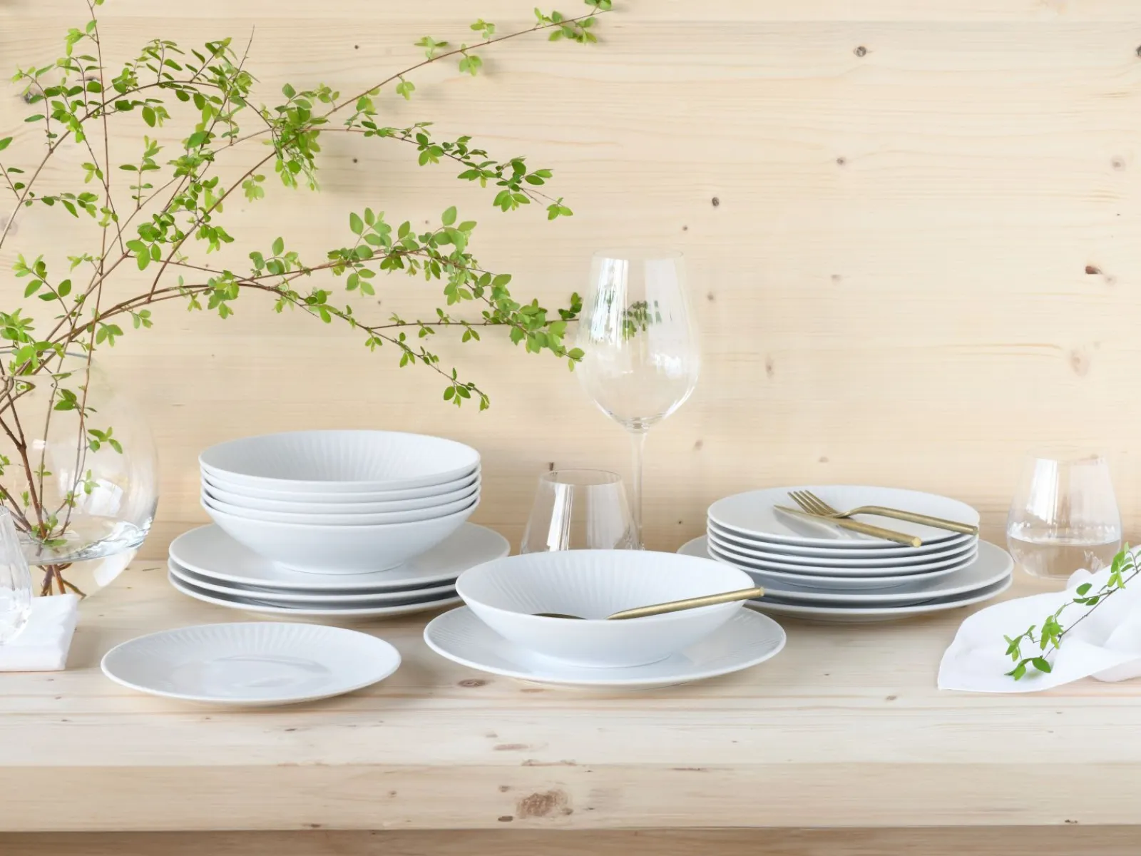 Creatable Geschirrset|Teller|Valencia - Tellerset 18-tlg - Weiss