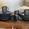Creatable Geschirrset|Vesuvio - Kombiservice 16-tlg - Schwarz