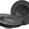 Creatable Pizza & Pasta|Geschirrset|Vesuvio - Pastateller 4-tlg - Schwarz